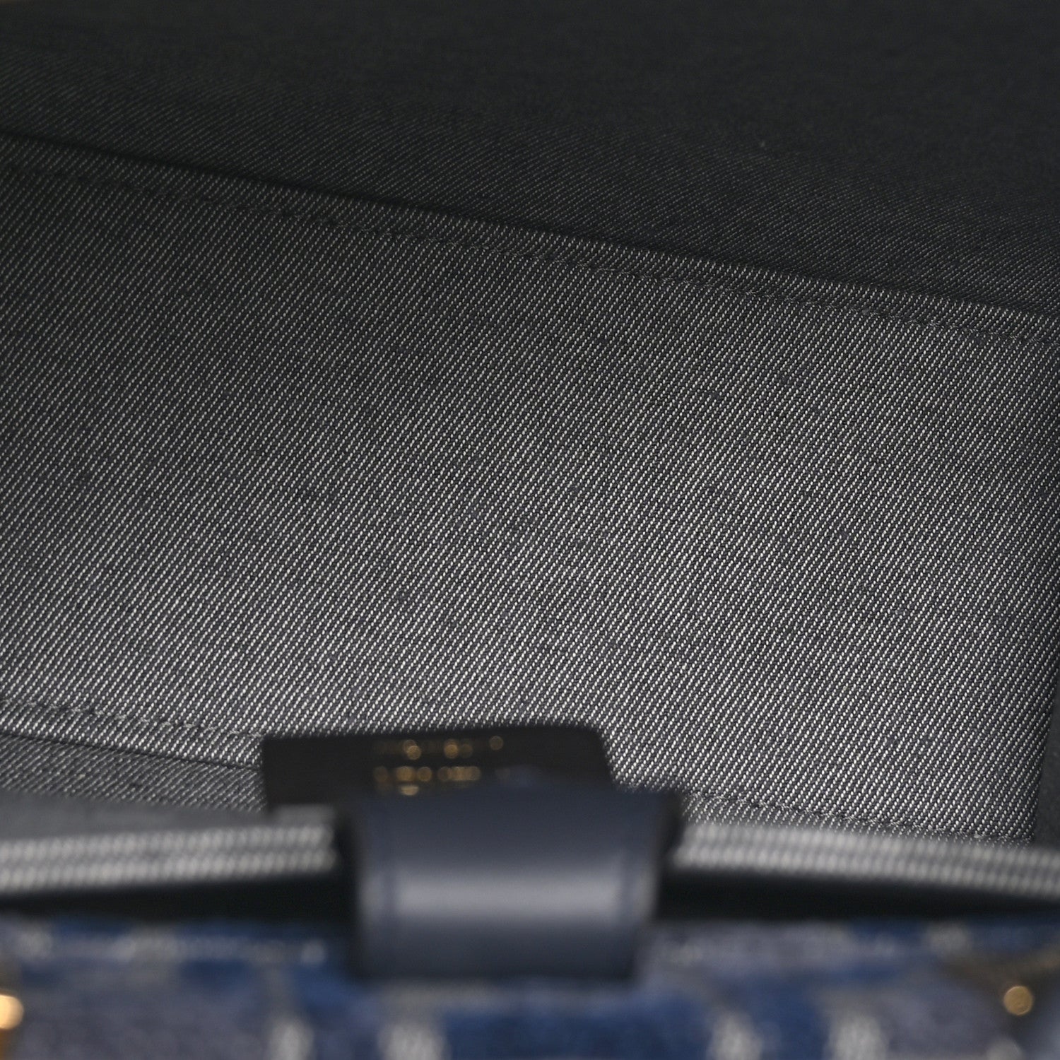 Fendi Chenille Vitello Grace FF Embroidered Small Fendi Sunshine Shopper Tote Dark Blue Grey 5 of 10