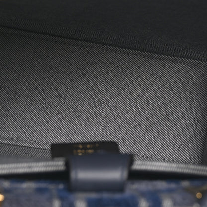 Fendi Chenille Vitello Grace FF Embroidered Small Fendi Sunshine Shopper Tote Dark Blue Grey 5 of 10
