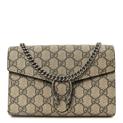 Gucci GG Supreme Monogram Mini Dionysus Chain Wallet Beige Taupe 1 of 10