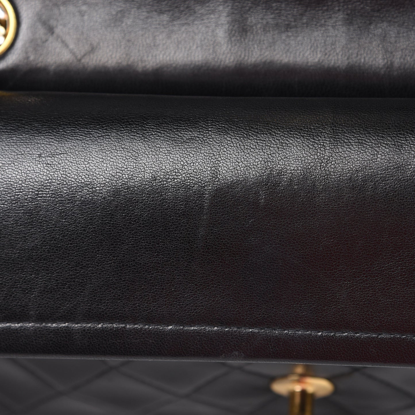 Lambskin Quilted Small Double Flap Black