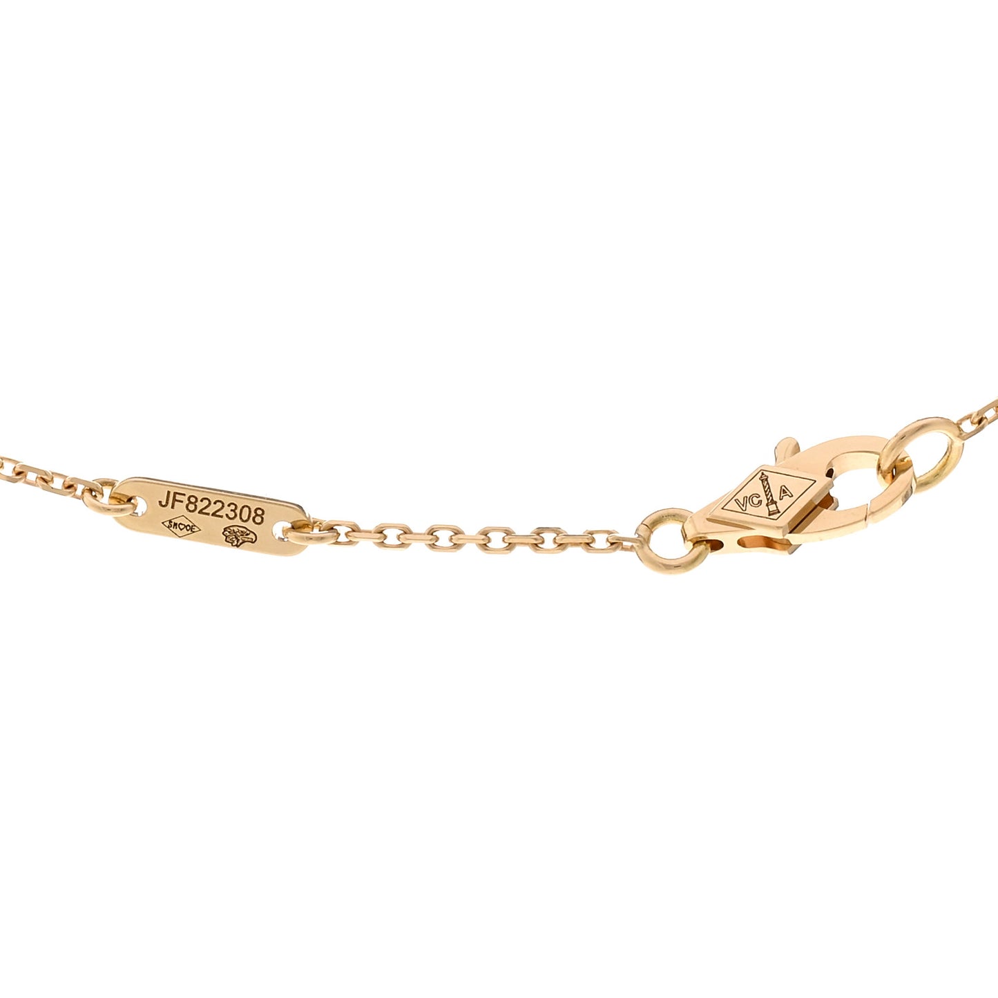 18K Yellow Gold Mother of Pearl Sweet Alhambra Pendant Necklace