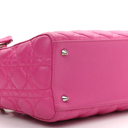 Christian Dior Lambskin Cannage Medium Lady Dior Fuchsia 8 of 13