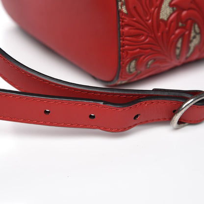 Gucci GG Supreme Monogram Arabesque Medium Boston Hibiscus Red 13 of 15