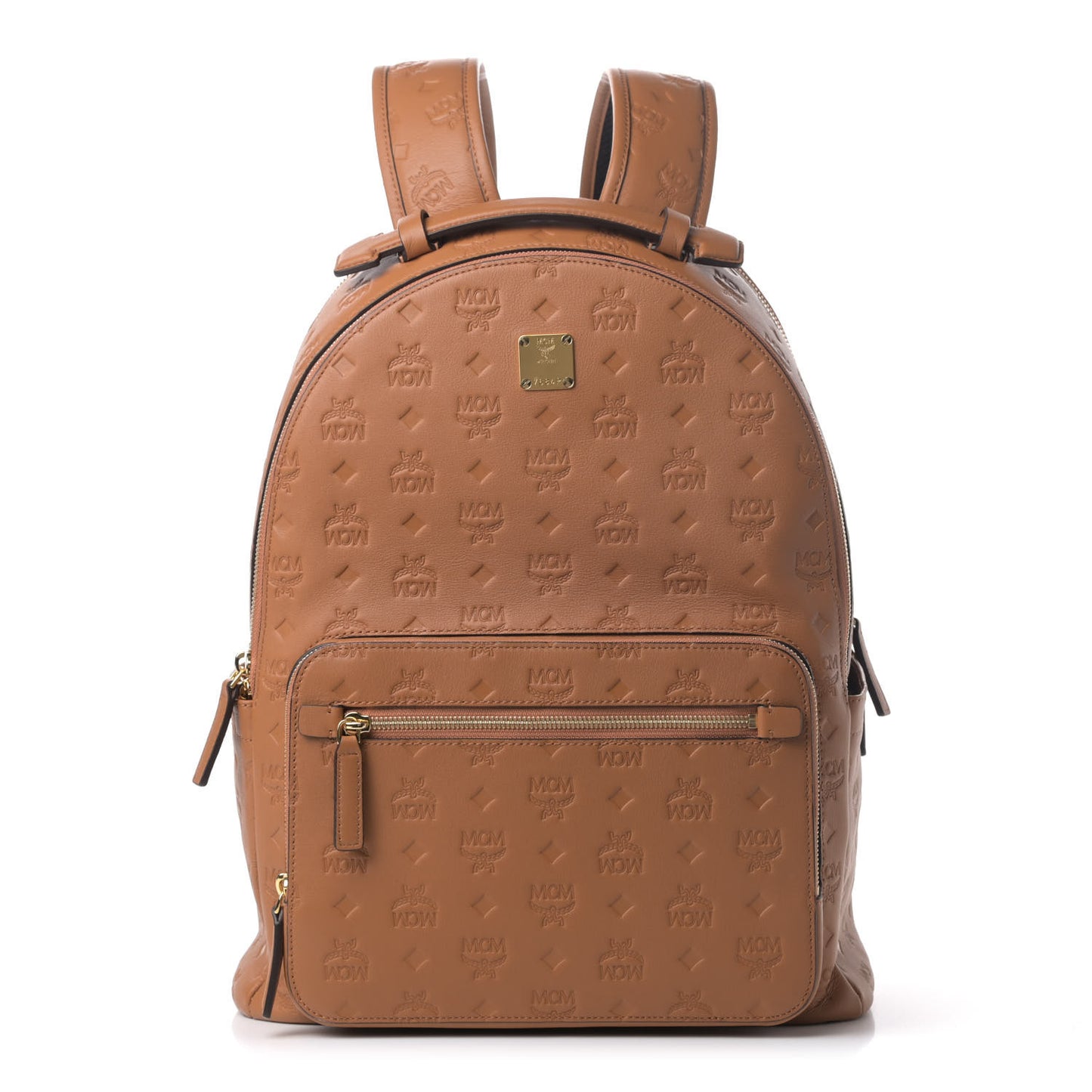 Calfskin Ottomar Monogram Medium Backpack Cognac