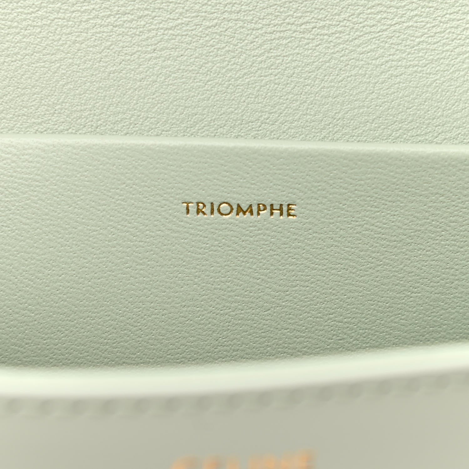 Celine Shiny Calfskin Triomphe Chain Shoulder Bag Jade 7 of 10