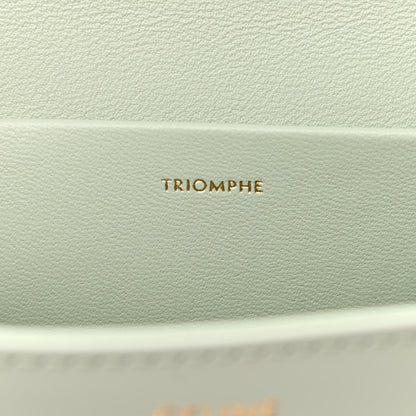 Celine Shiny Calfskin Triomphe Chain Shoulder Bag Jade 7 of 10