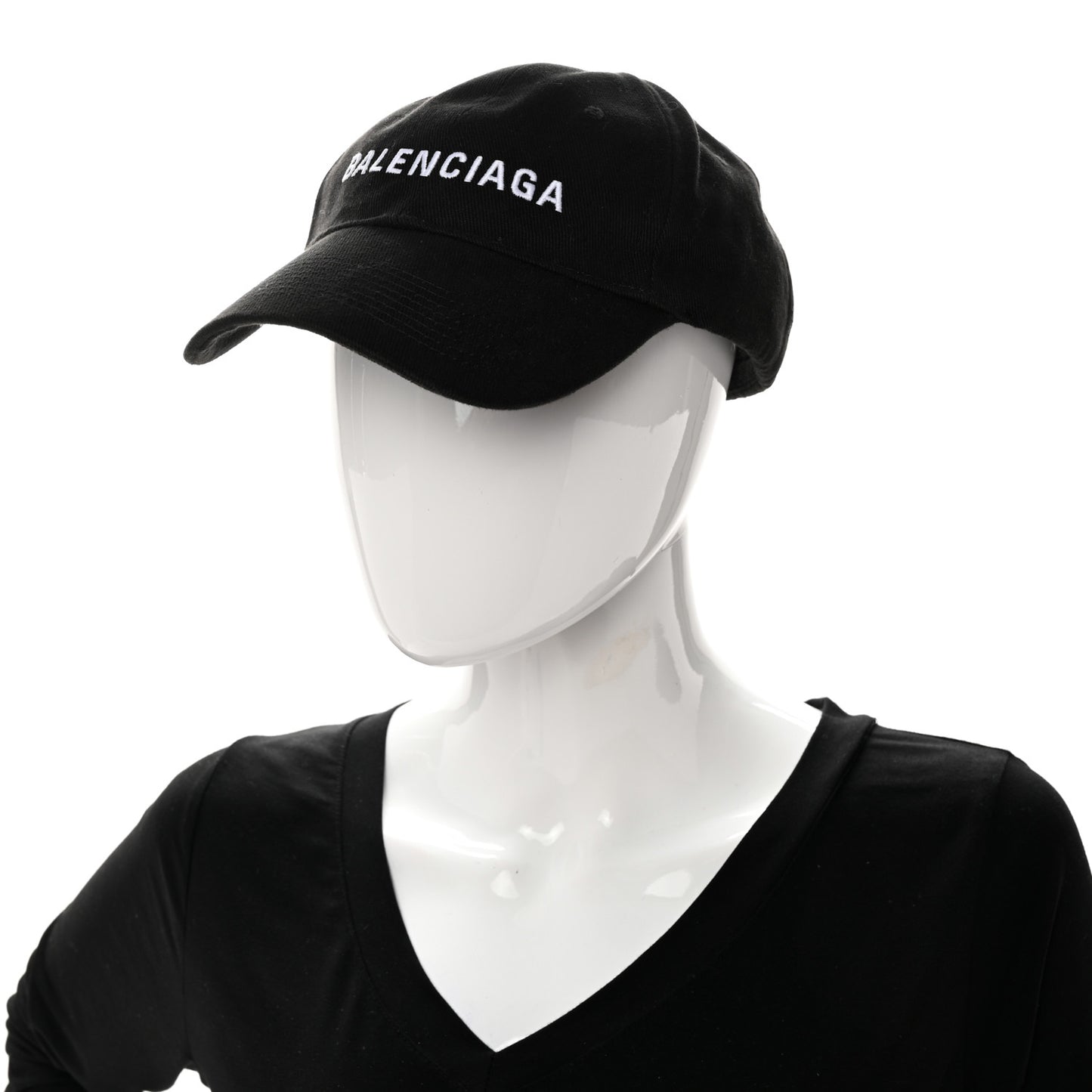 Cotton Logo Classic Baseball Cap 58 L Black White