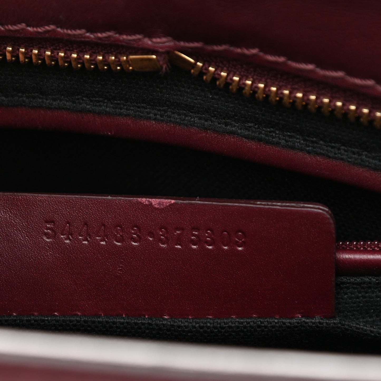 Studded Mini Padlock Zip Around Tote Bordeaux