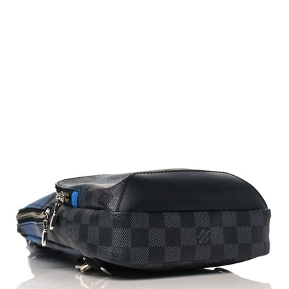 Louis Vuitton Damier Graphite Giant Avenue Sling Backpack Blue 3 of 7