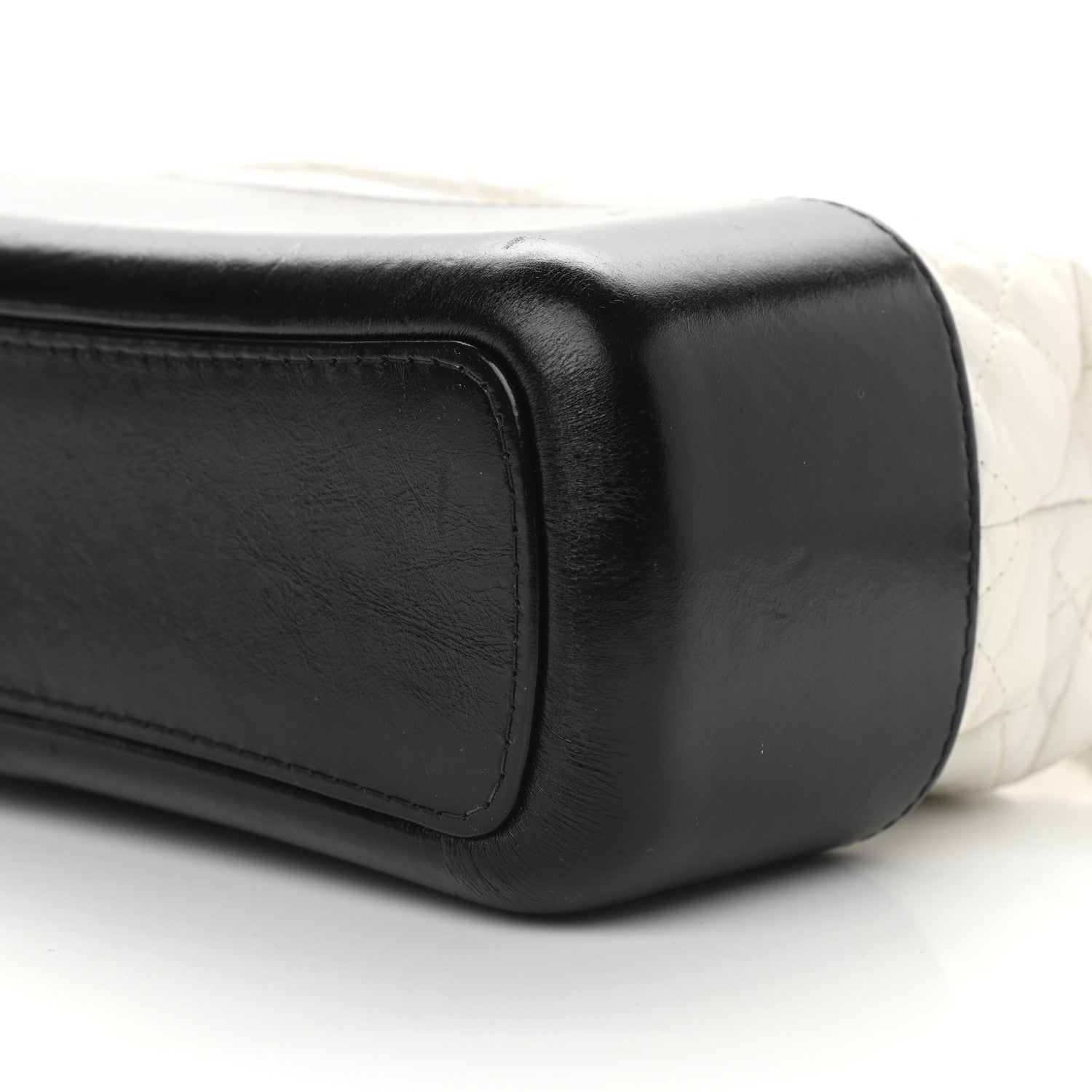 Chanel Aged Calfskin Quilted Medium Gabrielle Hobo Black White 9 of 9