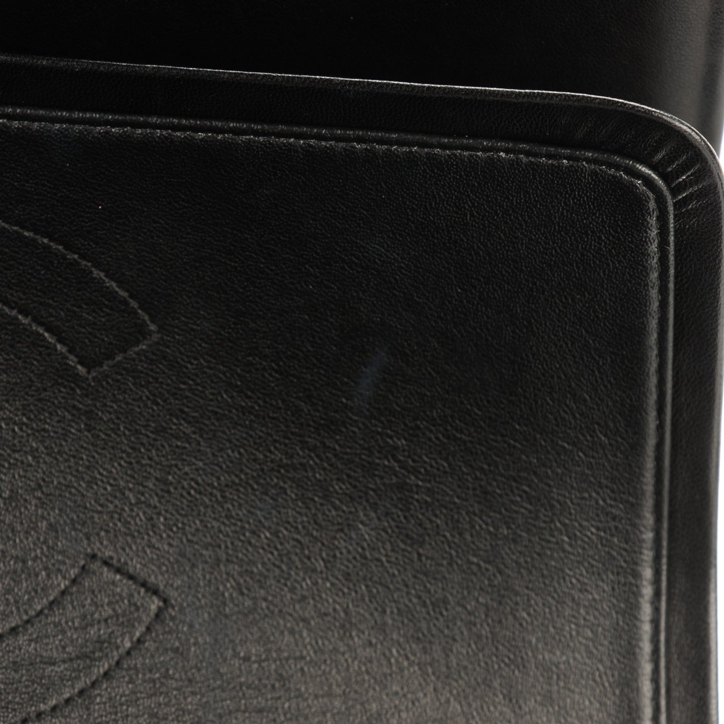 Lambskin Chevron Quilted Jumbo Double Flap So Black
