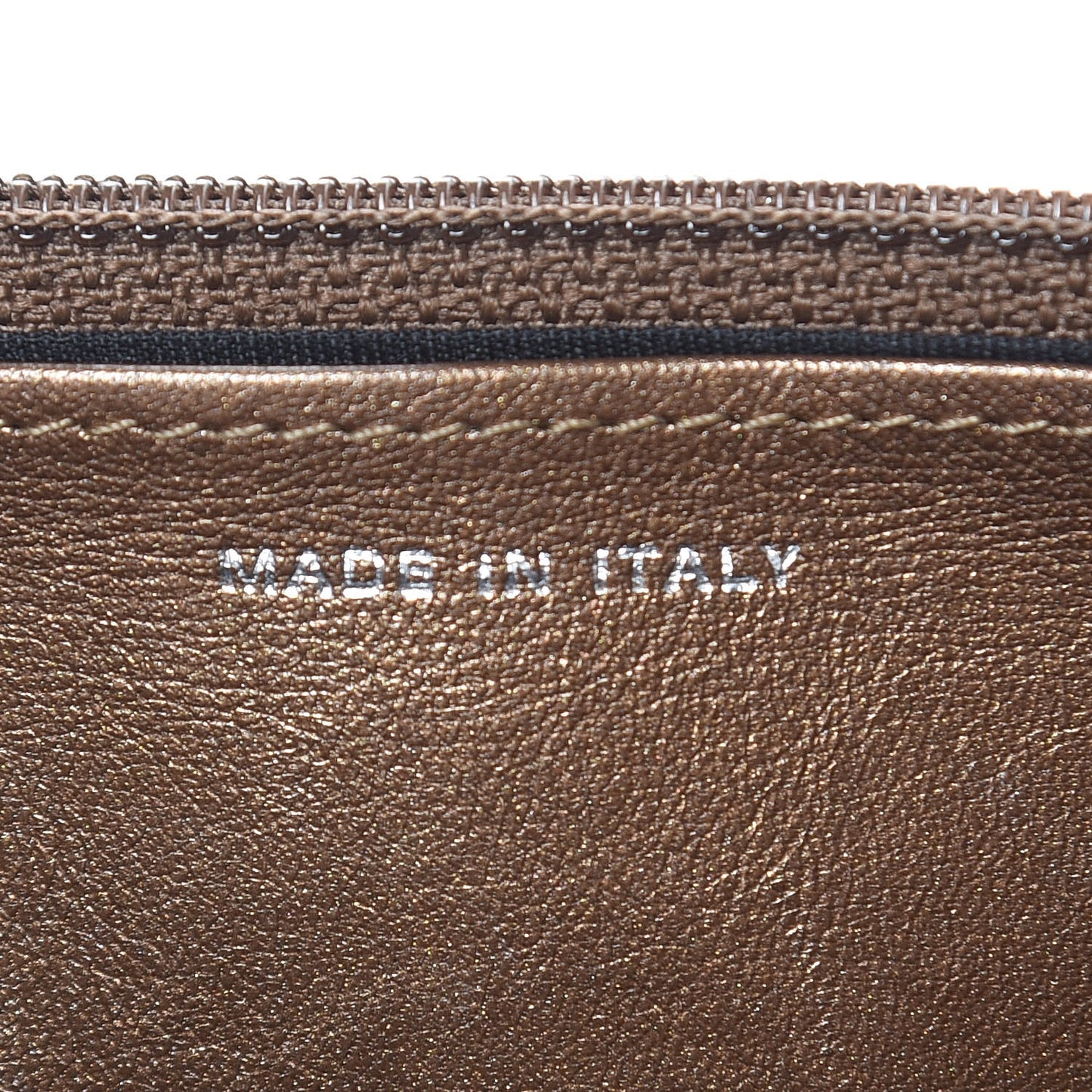 Metallic Caviar Timeless CC Wallet On Chain WOC Bronze