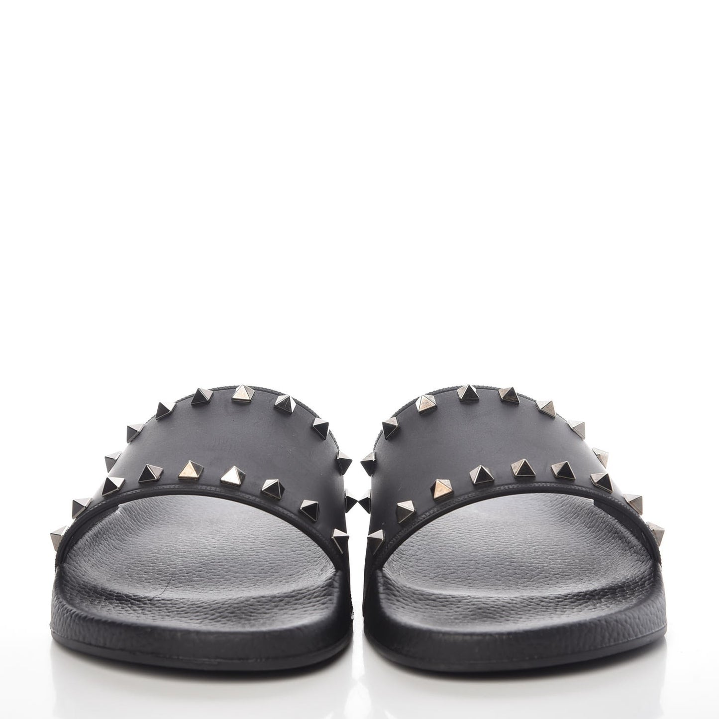 Rubber Rockstud Slide Sandals 44 Black