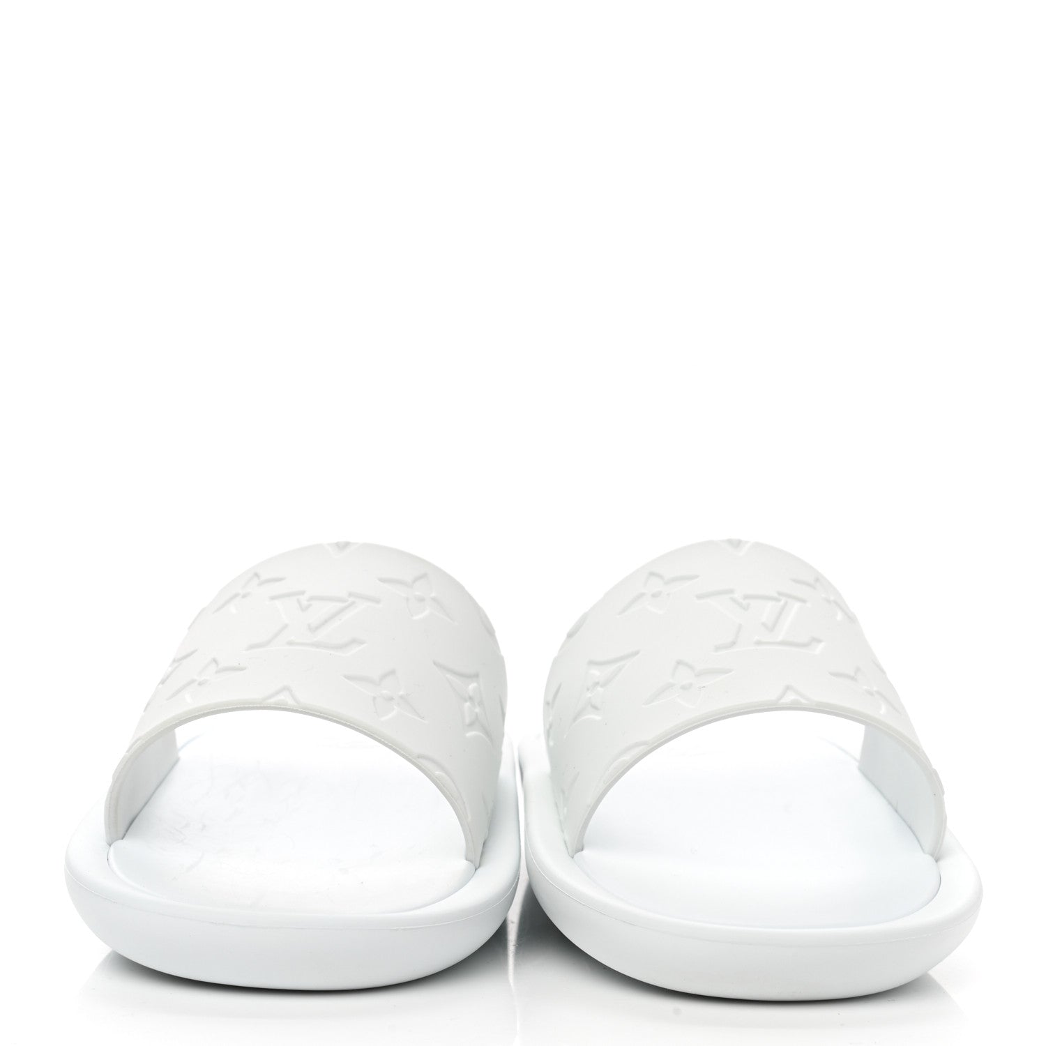 Louis Vuitton Rubber Monogram Embossed Sunbath Flat Mule 36 White 2 of 8