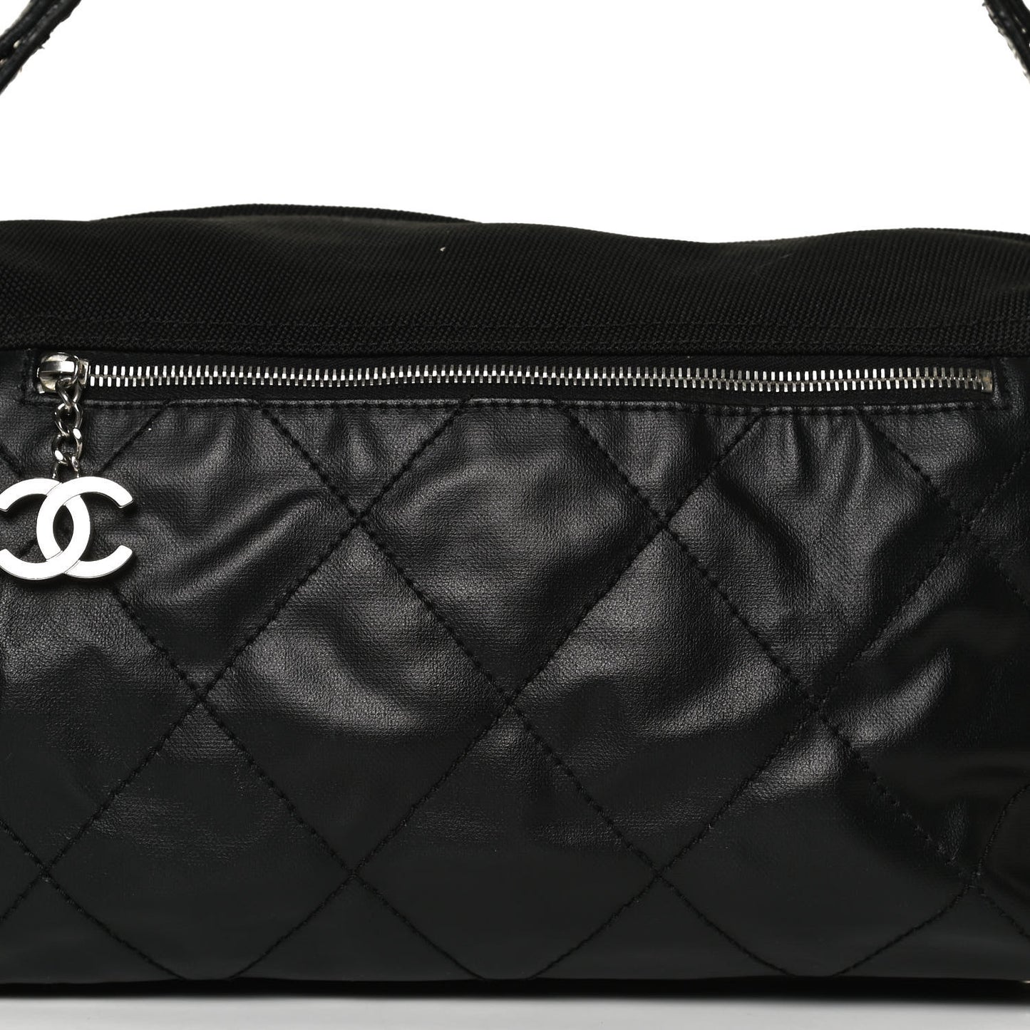 Coated Canvas Paris Biarritz Hobo Black