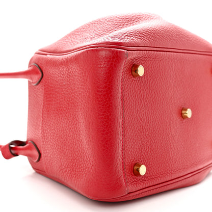 Hermes Taurillon Clemence Lindy 26 Rouge Casaque 9 of 10