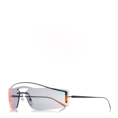 Prada Rectangle Shield Sunglasses SPR 61V Black Multicolor 1 of 6