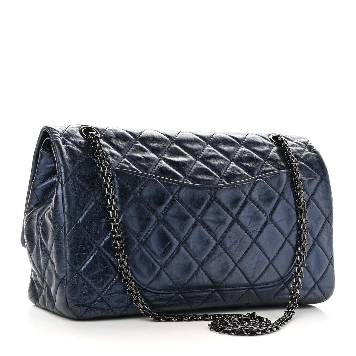 Aged Calfskin Quilted 2.55 Reissue 227 Flap Marine
