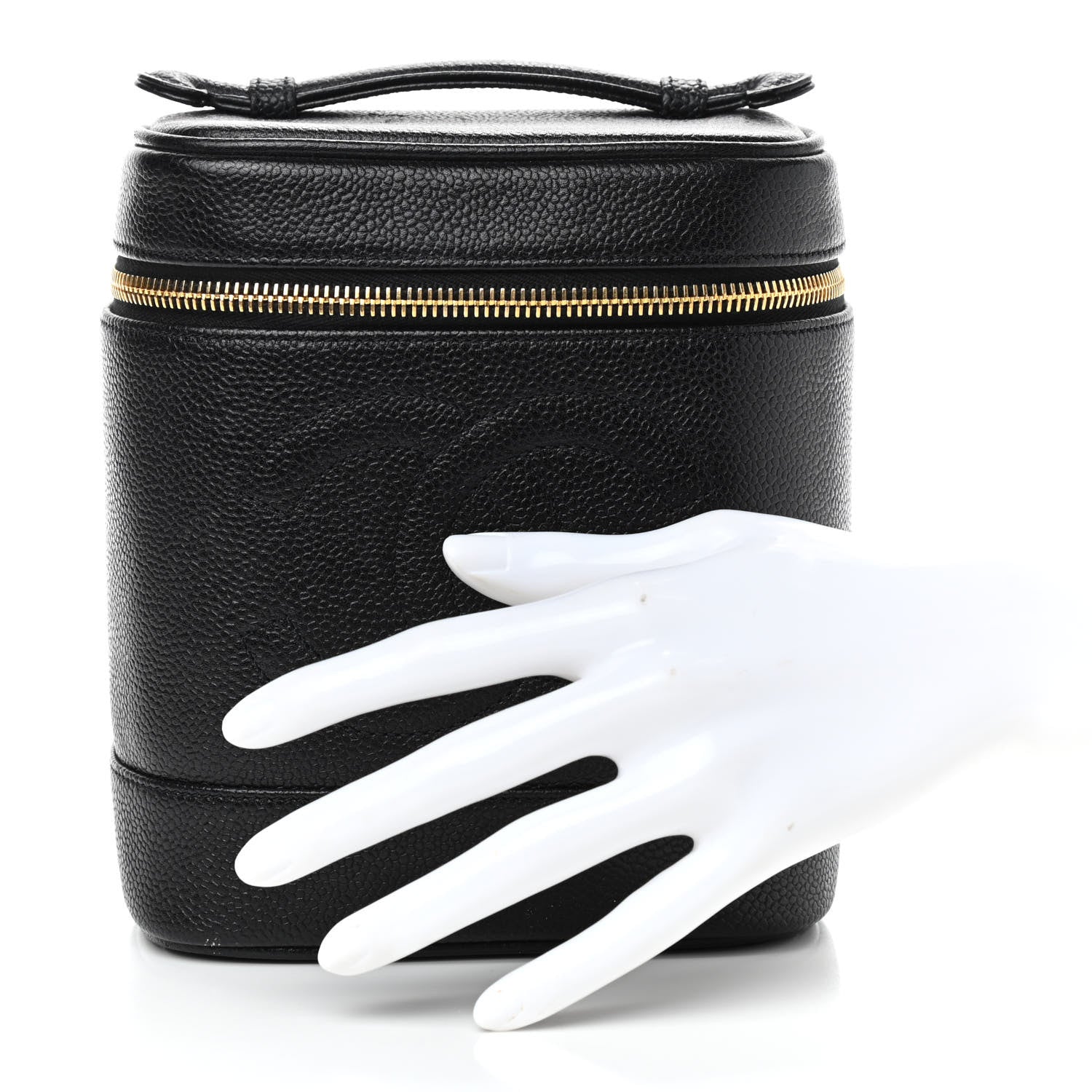 Chanel Caviar Vanity Cosmetic Case Black 2 of 11