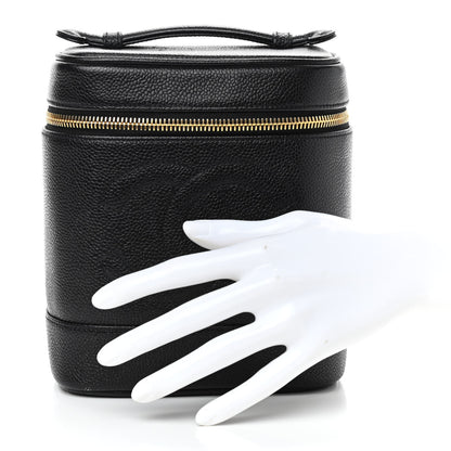 Chanel Caviar Vanity Cosmetic Case Black 2 of 11