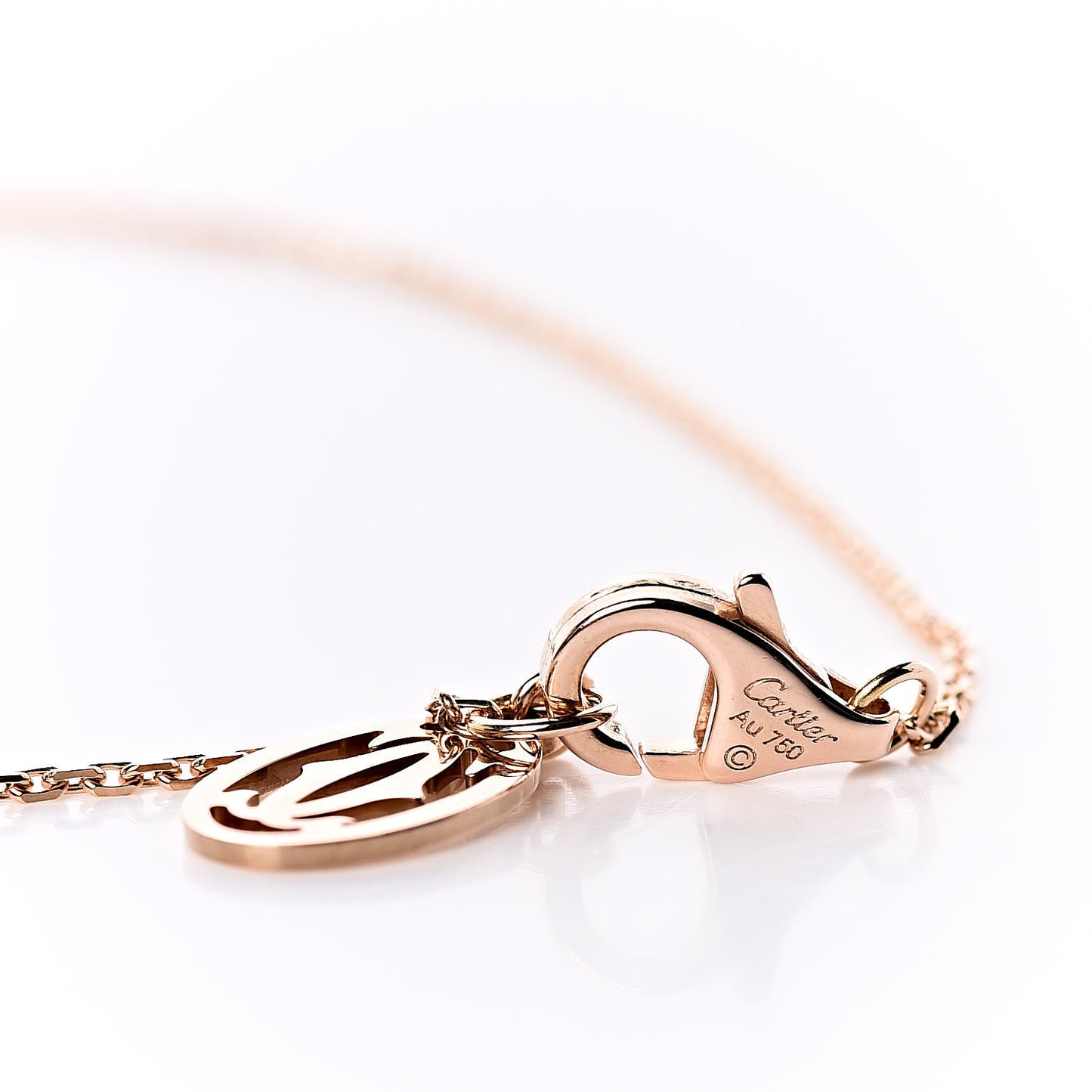 18K Pink Gold Diamond Symbols Cross Bracelet