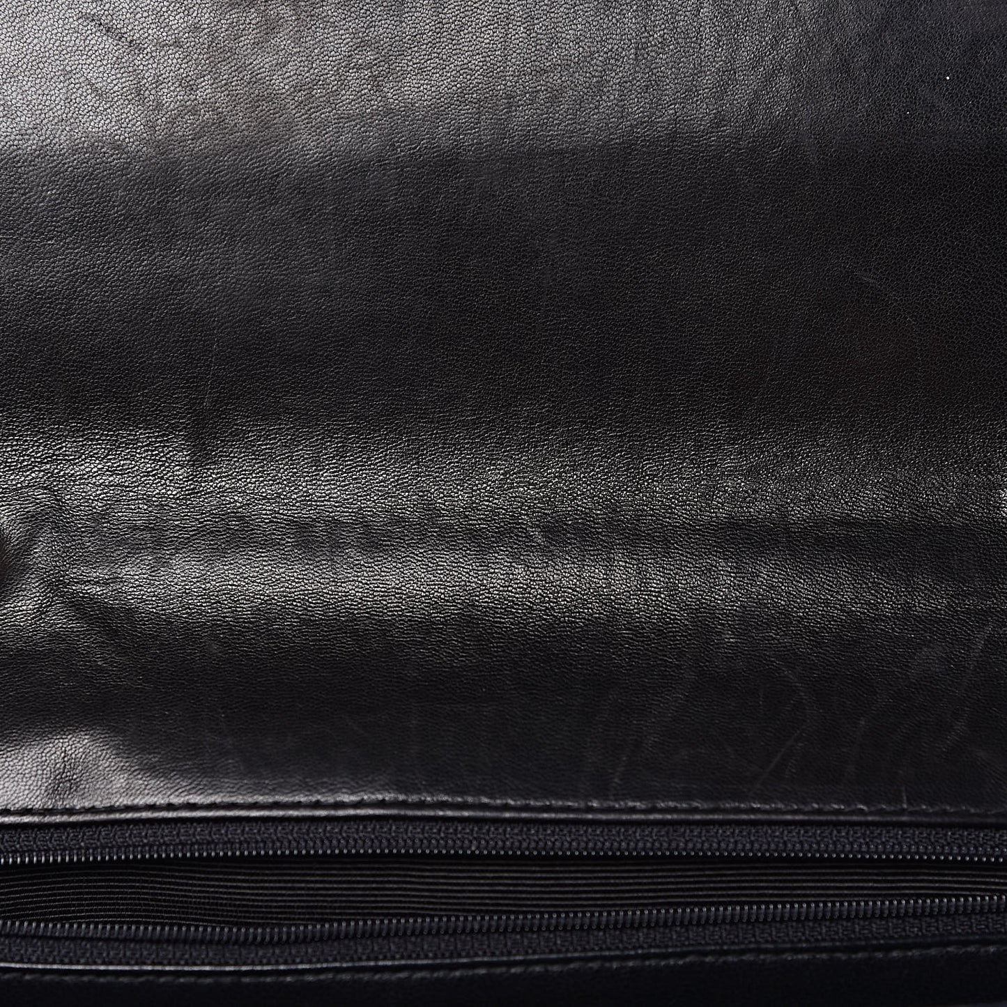 Lambskin Quilted Jumbo Single Flap Black
