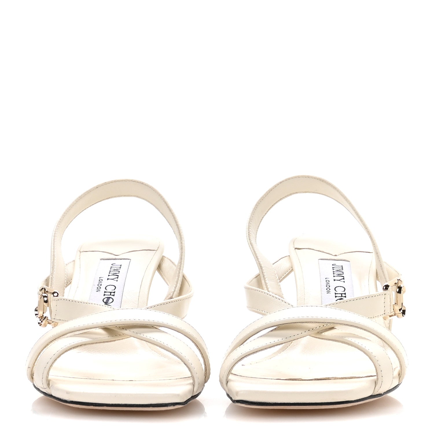 Jimmy Choo Nappa Jess 65 Sandals 37 White 1799747 – FASHIONPHILE