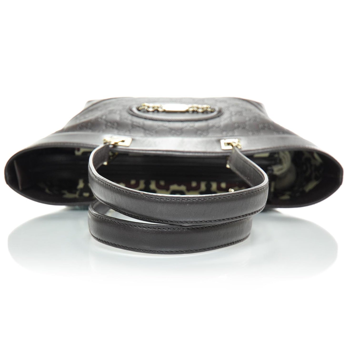 Guccissima Large Punch Tote Chocolate Brown