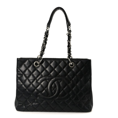 Chanel Caviar Quilted Grand Shopping Tote GST Black 8 of 10