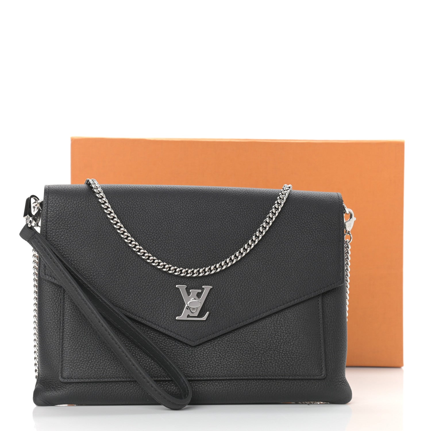 Louis Vuitton Soft Calfskin My Lockme Pochette Black 10 of 10