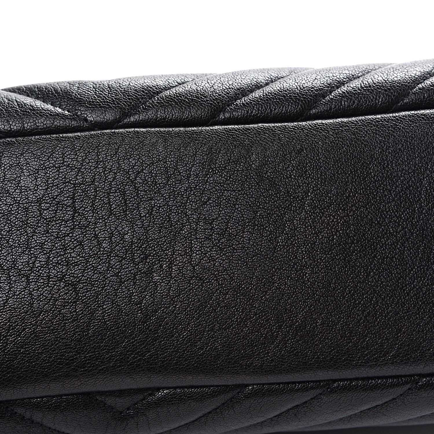 Saint Laurent Sheepskin Matelasse Chevron Monogram Monochrome Large College Satchel Black 8 of 11