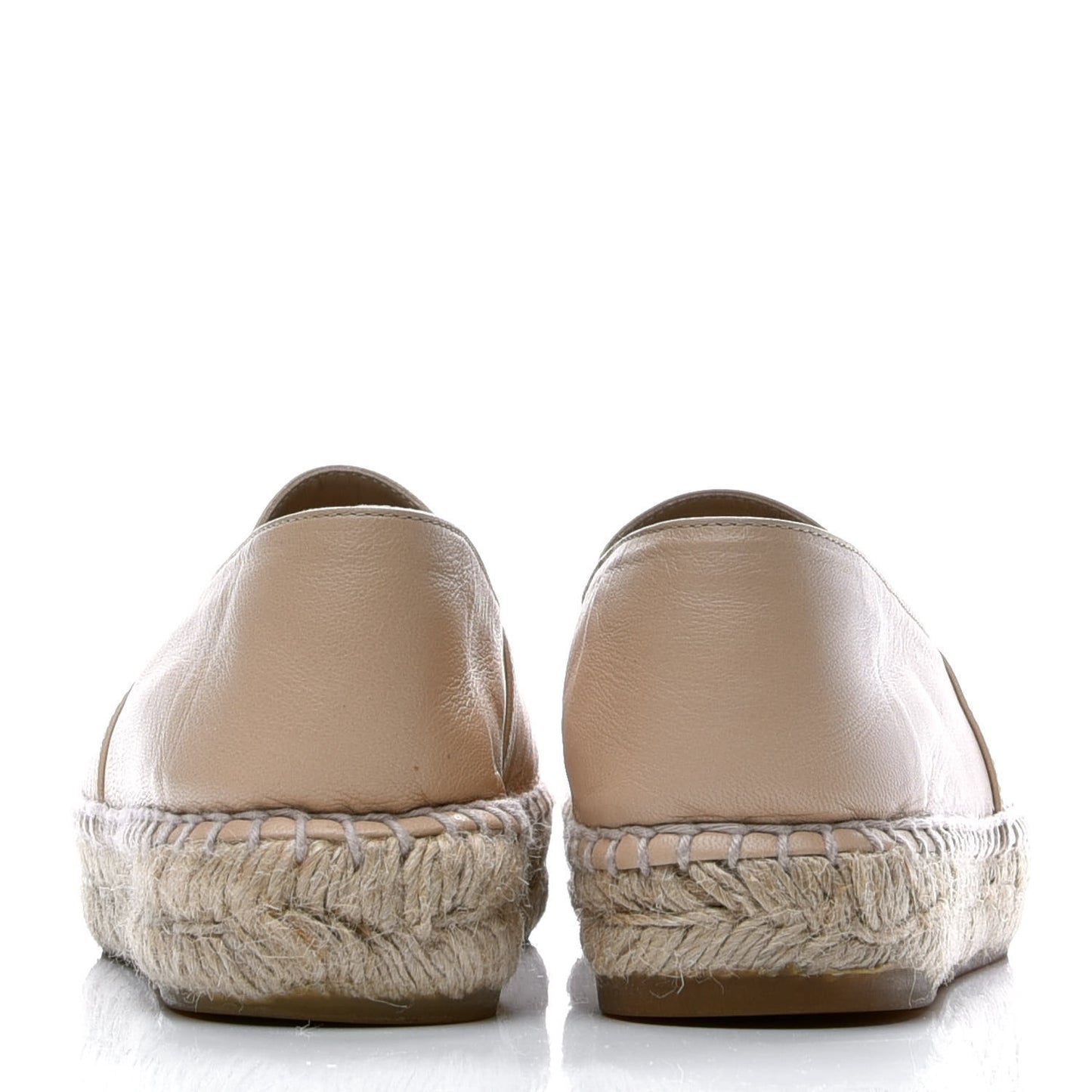 Lambskin CC Espadrilles 36 Beige Black