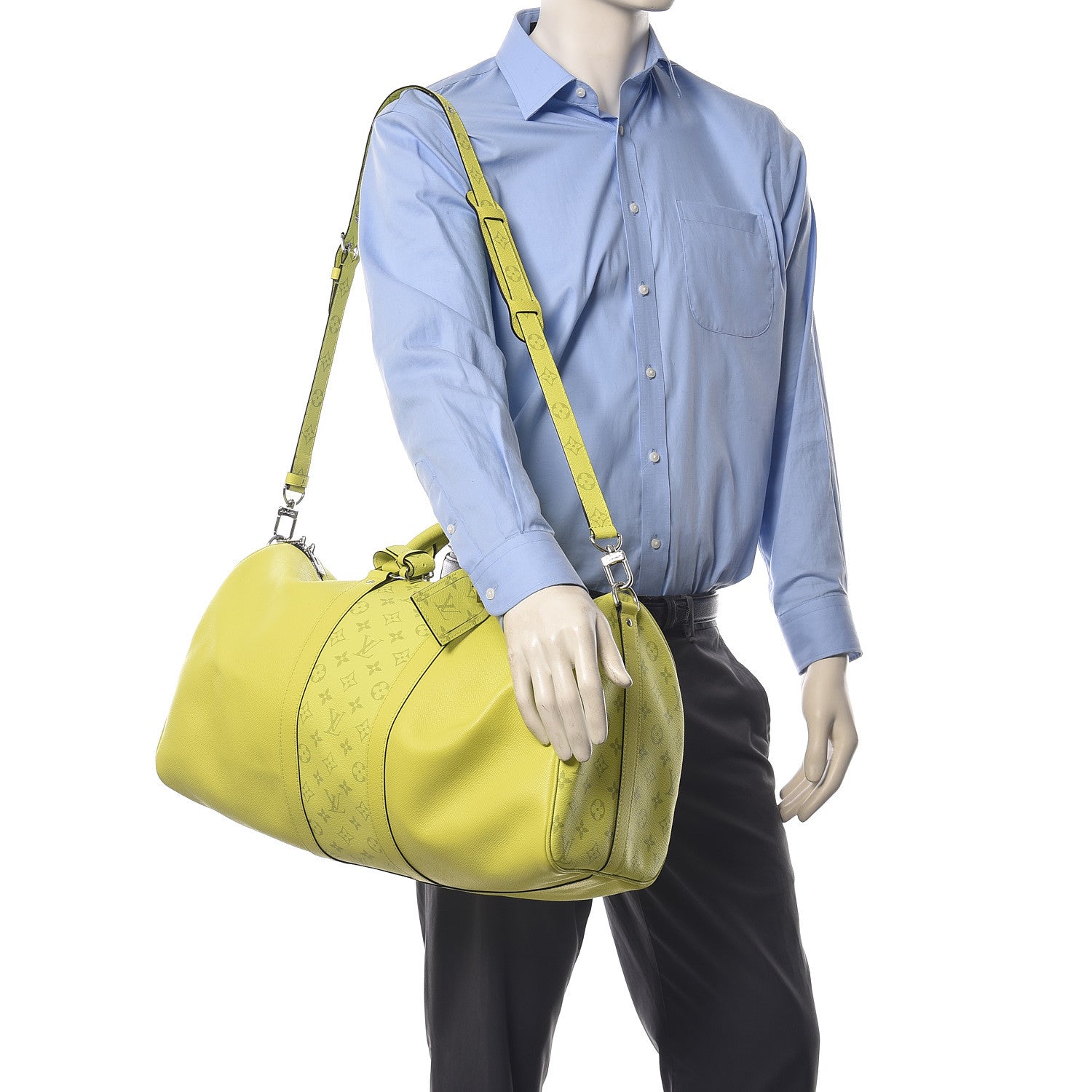 Louis Vuitton Monogram Taiga Keepall Bandouliere 50 Yellow 2 of 7