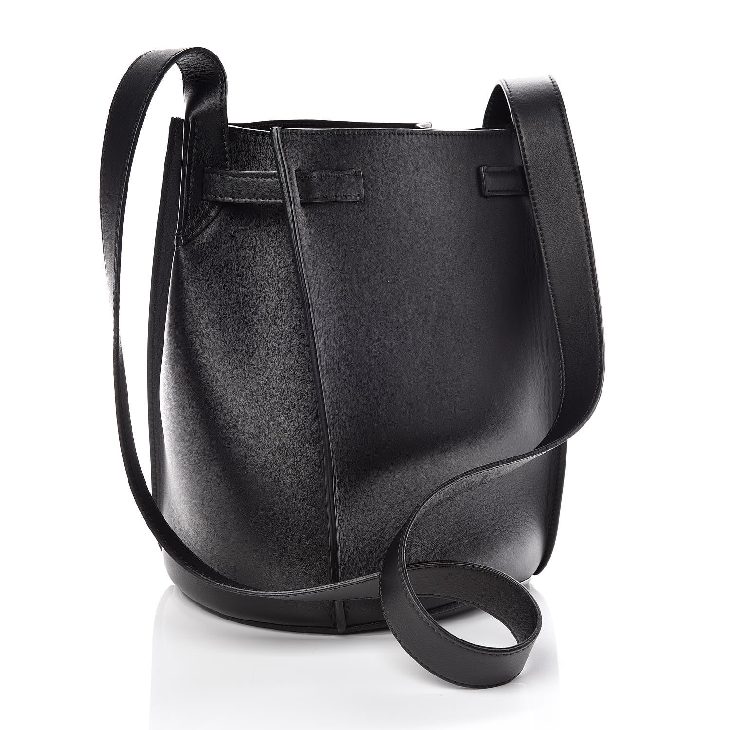 Celine Smooth Calfskin Long Strap Big Bucket Bag Black 3 of 9