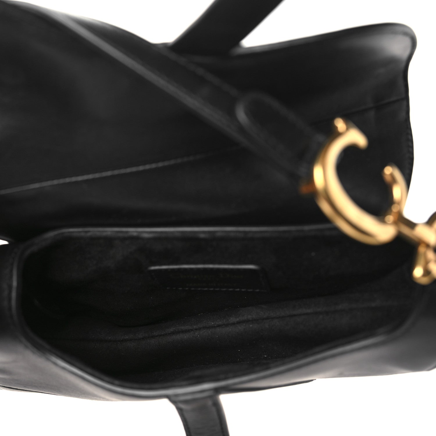 Christian Dior Calfskin Mini Saddle Bag Black 5 of 11