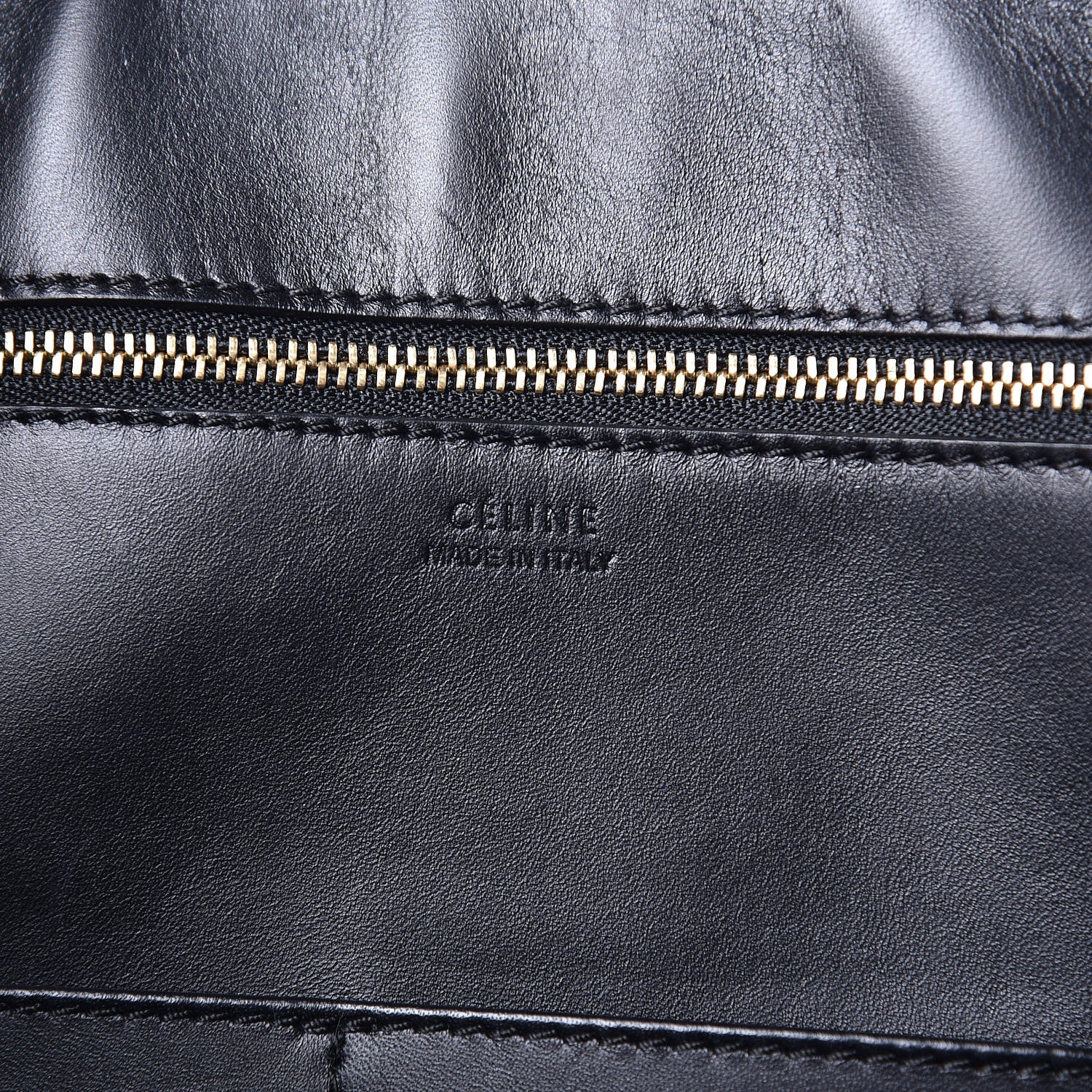 Celine Elephant Calfskin Mini Bi-Color Tie Knot Tote White Black 6 of 16