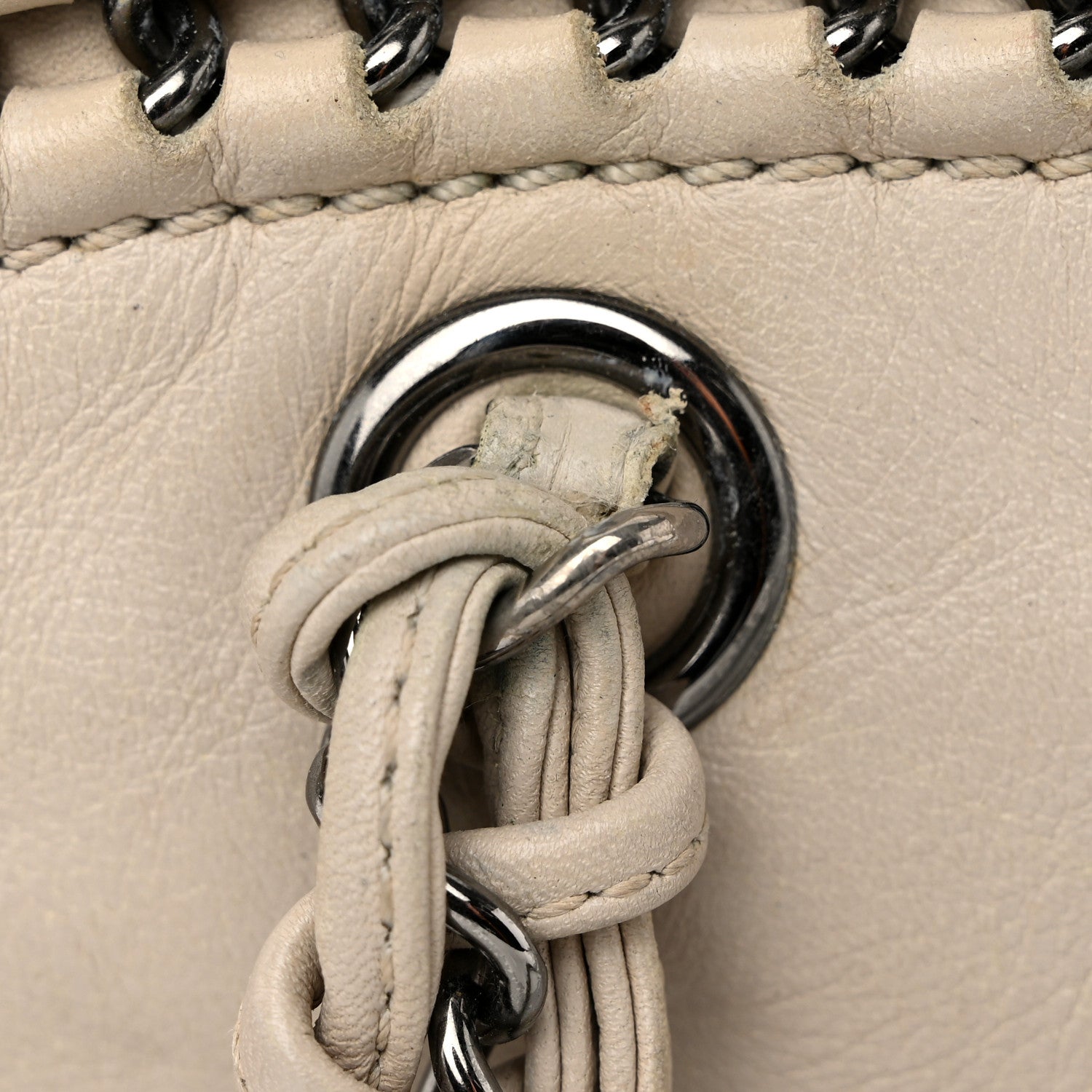 Chanel Goatskin Medium Luxe Ligne Bowler Beige 14 of 14