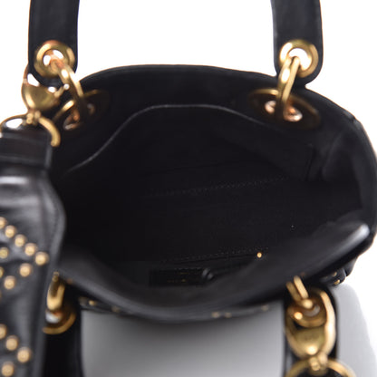 Christian Dior Lambskin Studded Mini Supple Lady Dior Black 5 of 8