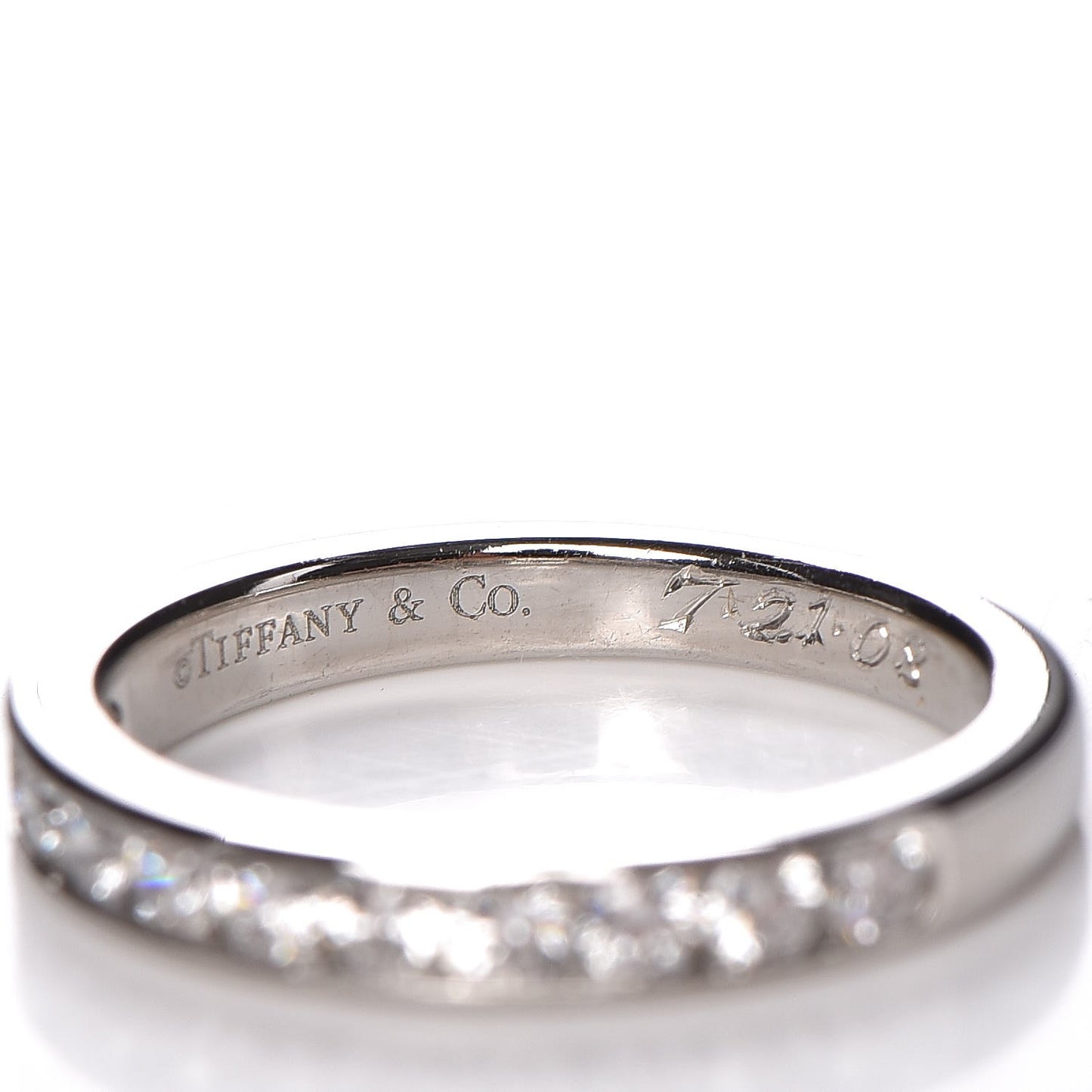 Platinum Diamond .33ctw Half Circle Wedding Band Ring 50 5.5