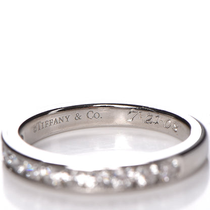 Tiffany Platinum Diamond .33ctw Half Circle Wedding Band Ring 50 5.5 4 of 4