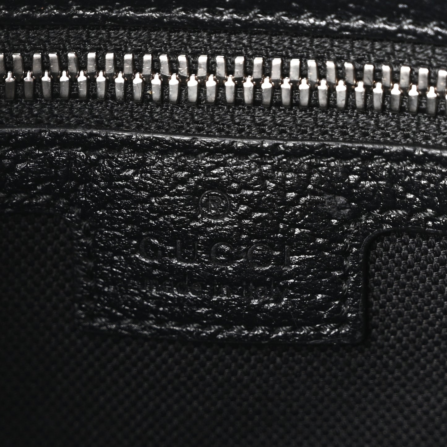 Monogram Jumbo GG Textured Dollar Calfskin Wristlet Messenger Bag Black