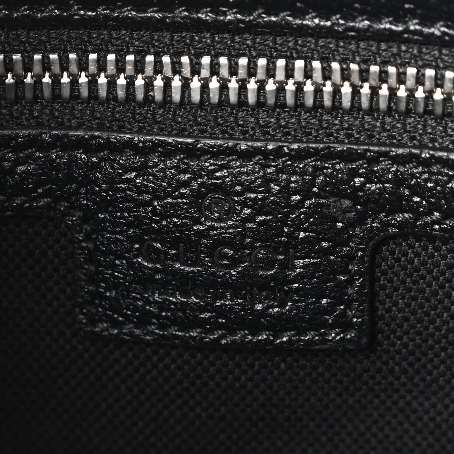 Gucci Monogram Jumbo GG Textured Dollar Calfskin Wristlet Messenger Bag Black 6 of 10