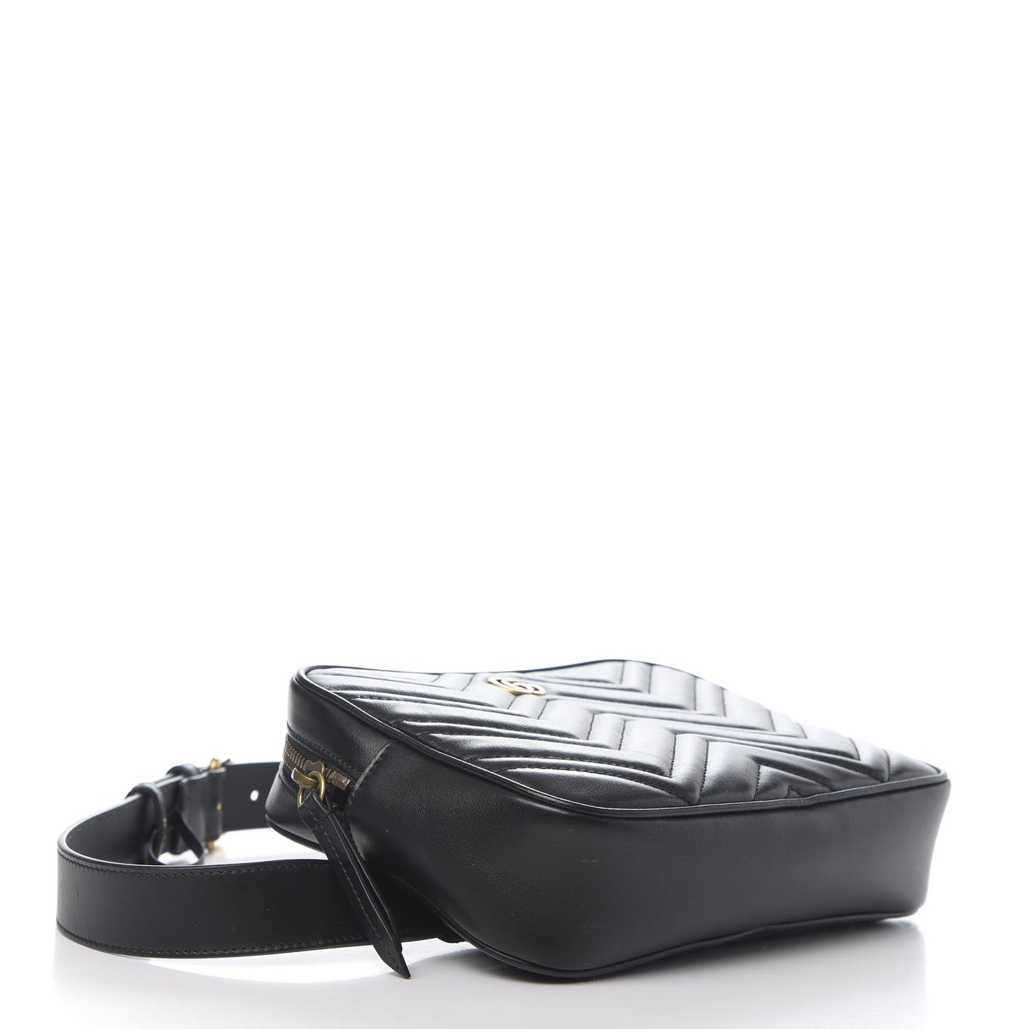 Calfskin Matelasse Mens GG Marmont Belt Bag 90 36 Black