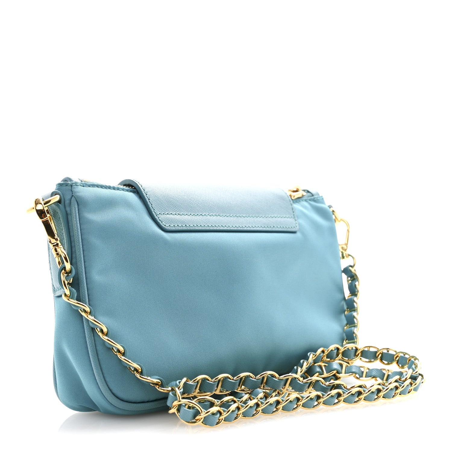 Prada Tessuto Nylon Saffiano Crossbody Bag Turchese 3 of 13