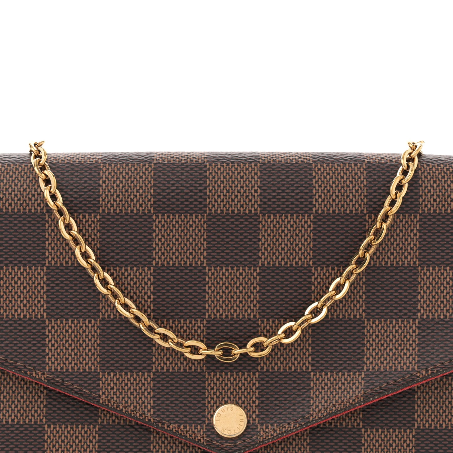 Damier Ebene Pochette Felicie Chain Wallet