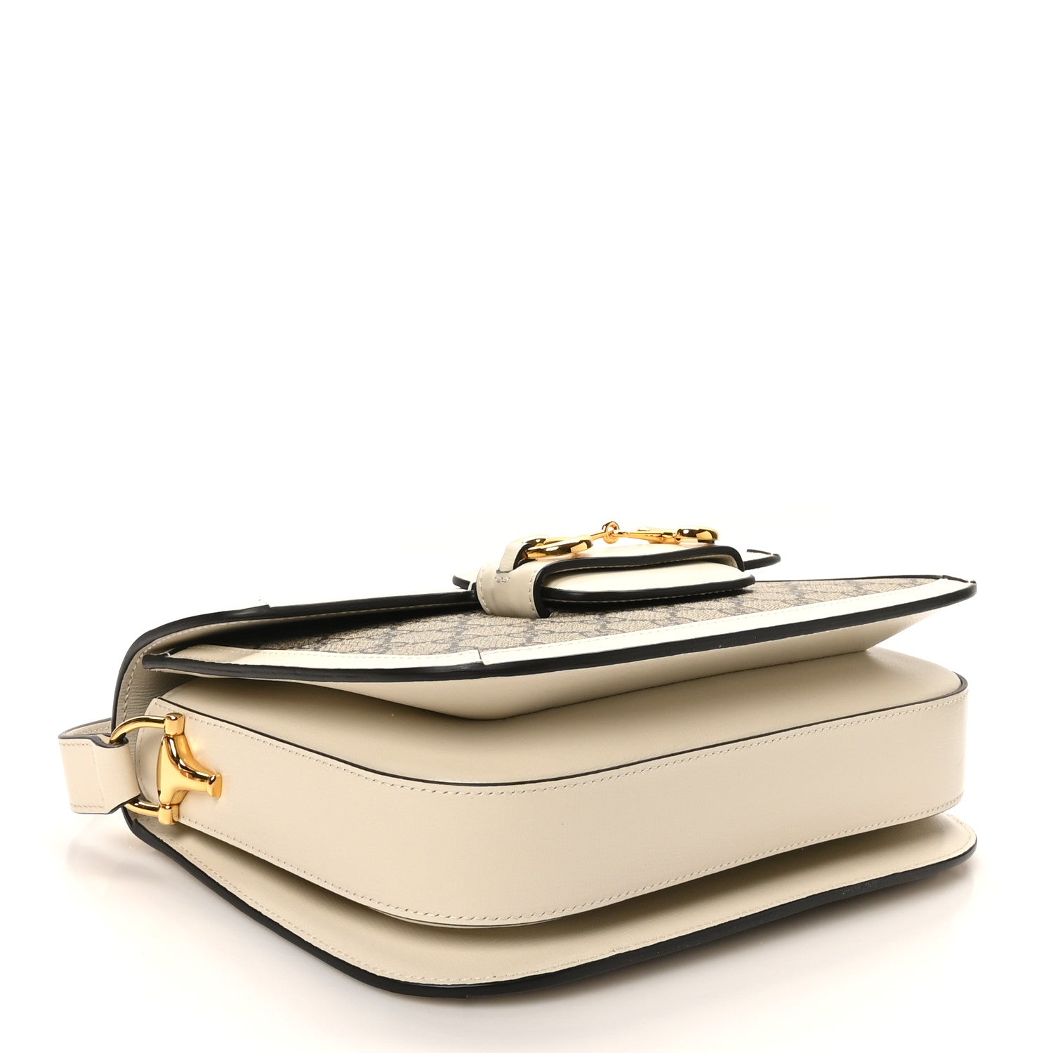 Gucci GG Supreme Monogram Horsebit 1955 Shoulder Bag Beige Mystic White 4 of 10