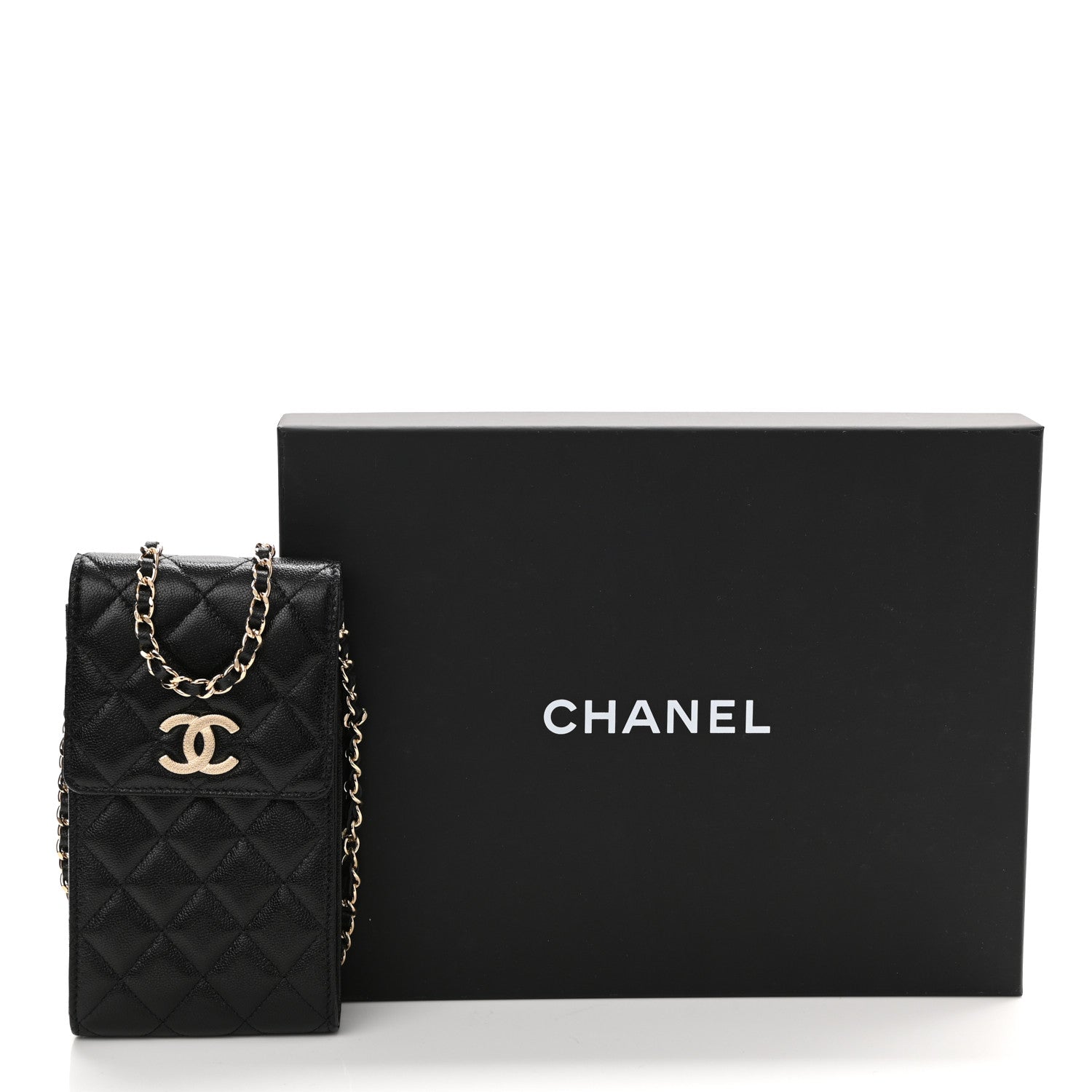 Chanel Caviar Quilted Classic Phone Holder Black 11 of 11
