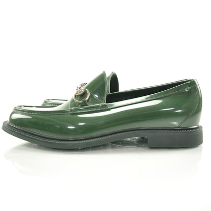 Gucci Mens Rubber Horsebit Moccasin Loafers Green 7 3 of 8