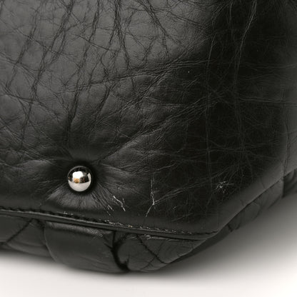 Chanel Distressed Lambskin Vintage Ligne Lady Braid Tote Black 9 of 9