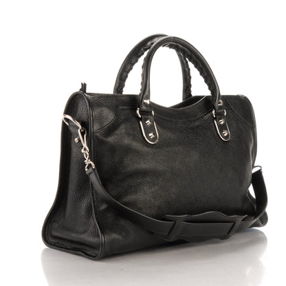 Balenciaga Chevre Silver Metallic Edge City Black 3 of 7